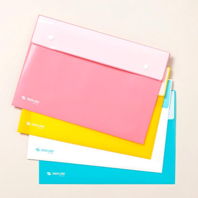 Bìa Nút Màu Pastel F4 - Thiên Long CBF-003 - Xanh Ngọc Pastel (Sức Chứa 125 Tờ A4)