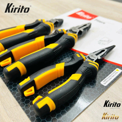 Bộ kềm công nghiệp cao cấp thương hiệu Kirito nhật hỗ trợ 30% lực cắt, có ép cos, màu sắc Vàng Đen