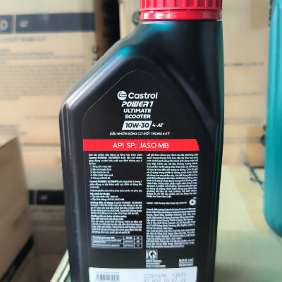 Dầu nhớt xe tay ga Castrol Power 1 Ultimate Scooter 10W-30, 800ML