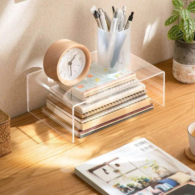 Kệ trưng bày mica 3 mặt uốn Enter TB110 200x80x40mm mica dày 2mm, Kệ livestream, Kệ mica chữ U trong suốt để đồ đa năng (20)