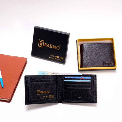 Ví Da Nam PABNO VF51-Ví Ngang – Kèm Hộp + Túi Giấy Sang Trọng