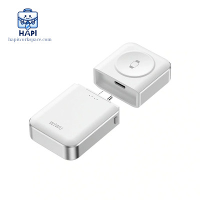 Sạc dự phòng hàng chính hãng WiWU Elf 2-in-1 2000mAh Wi-M21: Tối ưu cho đồng hồ thông minh, tai nghe, thiết bị nhỏ