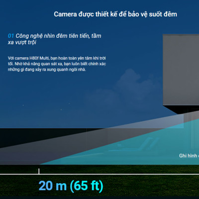 Camera WiFi EZVIZ H80F 3 ống kính 2K 4MP siêu nét cả ngày lẫn đêm, có màu đêm, AI phát hiện người - Hàng chính hãng