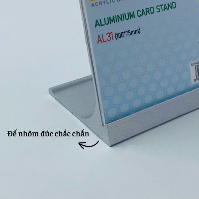 Bảng thông tin để bàn nhôm Enter AL31 100x75mm, Khung thông tin sản phẩm, Khung bảng giá, Kệ trưng bày để bàn