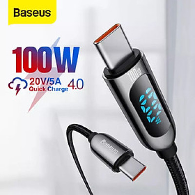 (Hàng chính hãng) Bộ Sạc Baseus PD 100W USB Loại C Màn Hình LED Hiển Thị Sạc Nhanh Cho Huawei Samsung Xiaomi 11 Cho Máy Tính Xách Tay