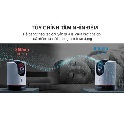 Camera trong nhà TP-Link Tapo C225 - Quay quét 360 độ, Phát hiện người, vật và xe cộ, Đàm thoại 2 chiều - Hàng chính hãng