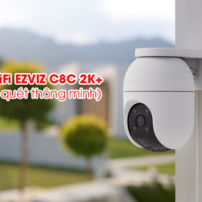Camera Eziz Ngoài Trời H8C 2MP/ C8C 4Mp - Đèn Còi Báo Động - Màu Ban Đêm - Đàm Thoại 2 Chiều - Xoay 360 Độ - Hàng chính hãng