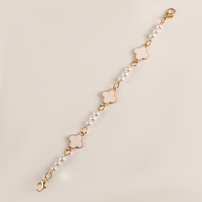 Dây kính dây đeo khẩu trang đeo sau gáy tai giả hoa tiết cỏ bốn lá may mắn