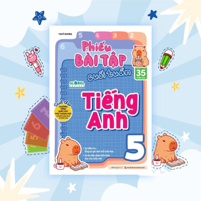 Sách - Phiếu Bài Tập Cuối Tuần Tiếng Anh Lớp 5 - Megabook
