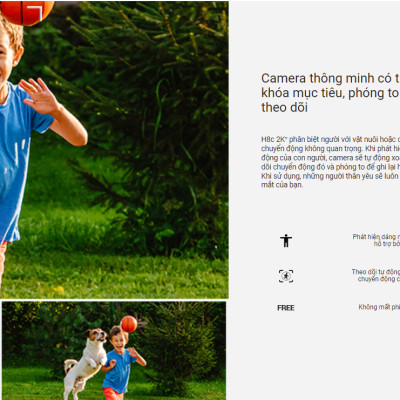 Camera Wifi EZVIZ H8C 5MP, Quay Quét 360 Độ, H8C 3M/2MP Đàm Thoại 2 Chiều, Ghi Hình Màu Ban Đêm- Hàng Chính Hãng