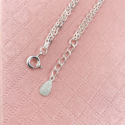 Lắc Tay Nữ Bạc 925 Dây Kép Trái Tim Vô Cực Mix Đá Cao Cấp BẠC HIỂU MINH LTU553