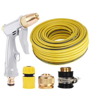 Rửa xe tưới cây Bộ dây và vòi xịt tăng áp lực nước 300% loại 25m cút đồng,nối đồng 206846