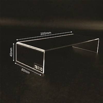 Kệ trưng bày mica 3 mặt uốn Enter TB110 200x80x40mm mica dày 2mm, Kệ livestream, Kệ mica chữ U trong suốt để đồ đa năng (20)