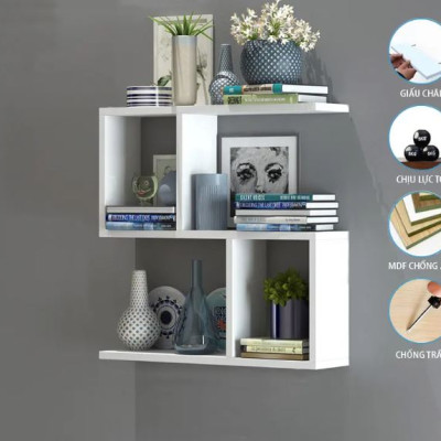 Kệ Gỗ Treo Tường 3 Tầng Juno Sofa CTKT36 KT 80/58 x 55 x 15cm