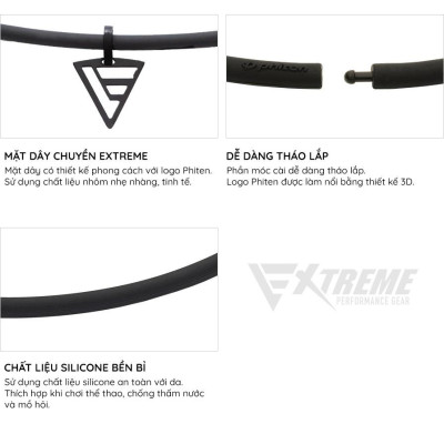 Vòng cổ Phiten Rakuwa necklace extreme delta TG793052/TG793153
