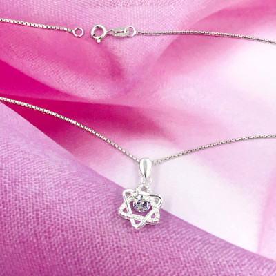 Dây Chuyền Vòng Cổ Bạc 925 Cao Cấp Ngôi Sao May Mắn Đính Đá CZ Cao Cấp Chống Xước BẠC HIỂU MINH DMD449