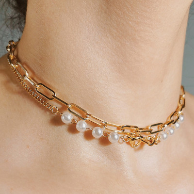 Dây đeo kính phụ kiện mắt kính thời trang mix hạt châu và chuỗi hợp kim không han gỉ phong cách Âu Mỹ