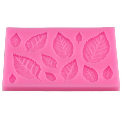 Khuôn silicon làm rau câu 12 lá hoa hồng lớn, nhỏ - Mã số 1089