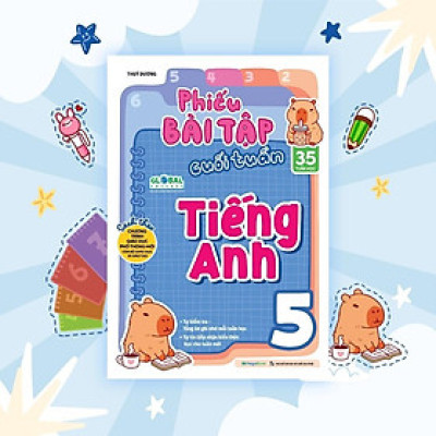 Sách - Phiếu Bài Tập Cuối Tuần Tiếng Anh Lớp 5 - Megabook