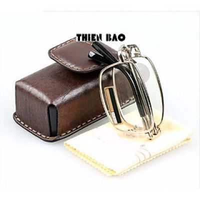 Bao da có đai đeo hông BD99 chuyên dùng để đựng kính lão thị, viễn thị gấp gọn KT 8*4*3CM làm thủ công HANDMADE bằng tay chắc chắn