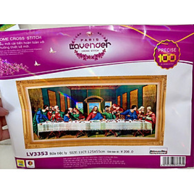 Tranh thêu chữ thập (3D) Bữa tiệc ly LV3353, kích thước 125 x 55 cm