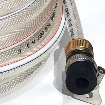 Vòi nước vòi phun nước rửa xe tưới cây tăng áp thông minh + bộ dây bơm nước cao cấp TLG  loạI 20m  (vòi bạc-dây trắng) 701498-1