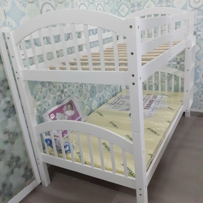 Giường 2 Tầng Gỗ Tự Nhiên 030 (White)