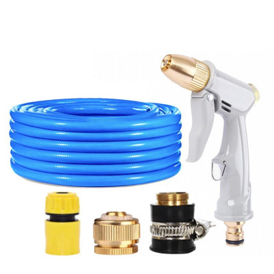 Rửa xe tưới cây Bộ dây và vòi xịt tăng áp lực nước 300% loại 25m cút đồng,nối đồng 206846