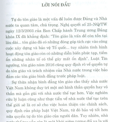 Lý Luận, Thực Tiễn Về Nhà Nước Thế Tục Trên Thế Giới Và Một Số Gợi Mở Cho Việt Nam