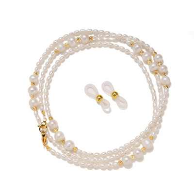 Phụ kiện kính chuỗi ngọc trai abs dây chuyền đeo cổ đeo kính cần kính râm kính thời trang đa phong cách nam và nữ