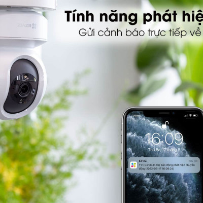 Camera IP Wifi Trong Nhà Ezviz TY1 2MP Quay Quét 360 độ, Đàm Thoại 2 Chiều - Hàng chính hãng