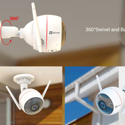 Camera IP wifi Ezviz Cs-CV310 (C3W) báo động kèm thẻ nhớ 32GB Sandisk - Hàng chính hãng