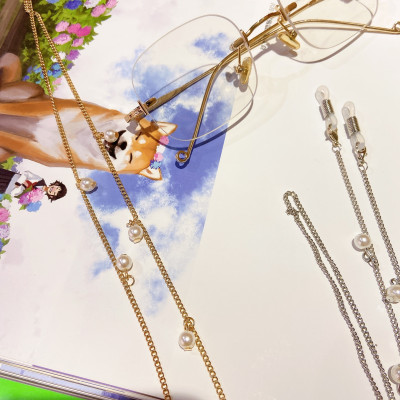 Dây kính chuỗi ngọc trai đeo phụ kiện kính mắt tai nghe airpod khẩu trang phong cách Âu Mỹ