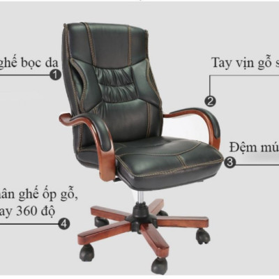 GHẾ GIÁM ĐỐC JUNO SOFA GỖ UỐN CHÂN XOAY JN83