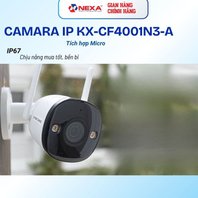 Camera IP Thông Minh Nexa NX-DL4001AB, Tầm Nhìn Xa 60m, Chống Nước IP67, Chuyển Động Thông Minh - Hàng Chính hãng bảo hành 24 tháng