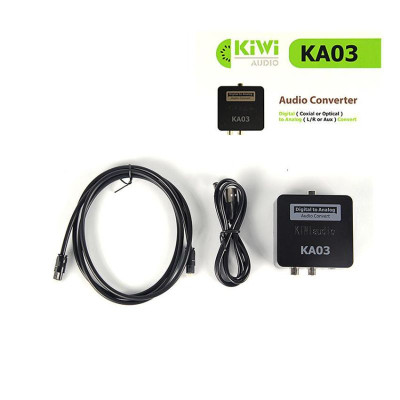 Bộ chuyển âm thanh TV 4K quang optical sang audio AV ra amply + Cáp optical KA03 Bộ Chuyển Quang Âm Thanh Từ Digital Sang Analog Âm Thanh Lớn Tặng Kèm Dây AV  - Hàng chính hãng