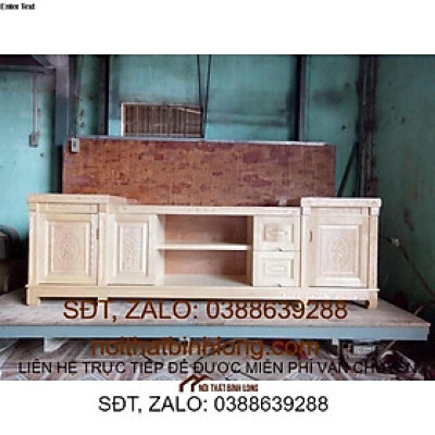 kệ ti vi gỗ sồi 2m