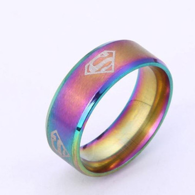 Nhẫn titan nam - Nhẫn nam inox đánh dấu siêu nhân nhiều màu thời trang thép không gỉ trangsucpt