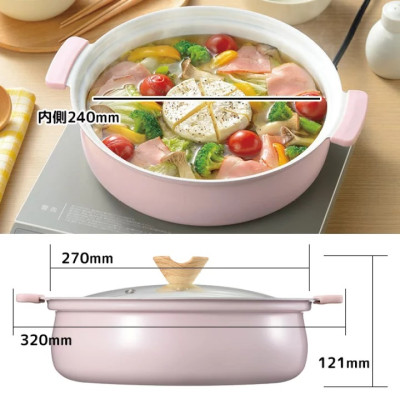 Nồi ceramic dùng cho bếp từ Coronto - Hàng nội địa Nhật Bản