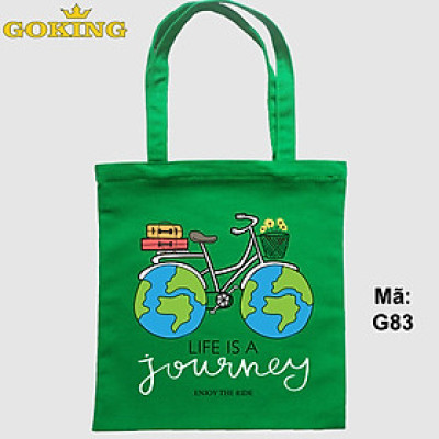 Túi xách tote, Life is a journey, mã G83. Quà tặng cao cấp cho gia đình, nam nữ cặp đôi, hội nhóm, team building, doanh nghiệp