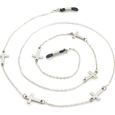 Dây đeo gọng kính chuỗi chữ thập titan không han gỉ unisex cá tính cool ngầu punk rock dây đeo khẩu trang mặt nạ airpod