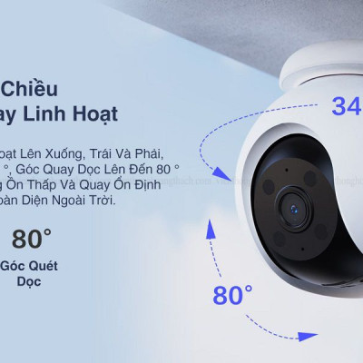 Camera Wifi EZVIZ H8 Pro 2K 3MP Siêu Nét - Xoay 360 Độ Ngoài Trời, Đàm thoại 2 Chiều - Hàng Chính Hãng