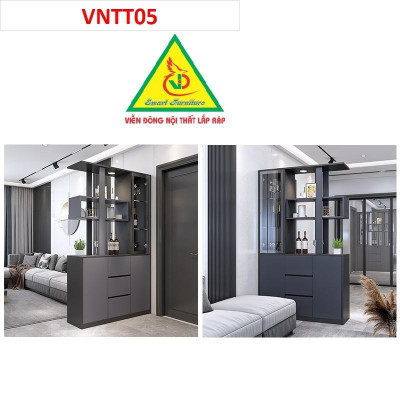 TỦ KỆ TRANG TRÍ KIÊM VÁCH NGĂN VNTT05 - Nội thất lắp ráp Viendong Adv