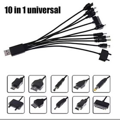 BỘ DÂY CÁP SẠC CHIA 10 ĐẦU KẾT NỐI THÔNG MINH CHO CÁC THIẾT BỊ 