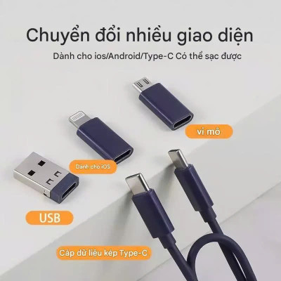 Cáp sạc nhanh đa năng - Hỗ trợ sạc nhanh lên đến 60W - Hàng Nhập Khẩu