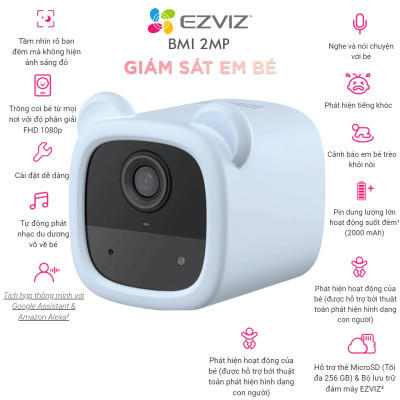 Camera Baby Trông Trẻ EZVIZ BM1 1080P - Hàng Chính Hãng