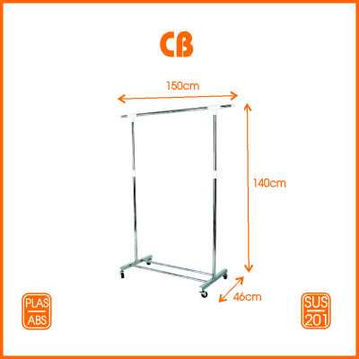 Giàn Phơi Inox Đơn Lắp Ráp CB - 1.55x1.4m