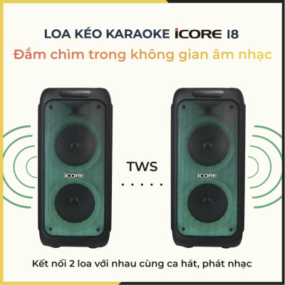 Bộ Loa Mic Karaoke Bluetooth iCore i8 - Hàng chính hãng