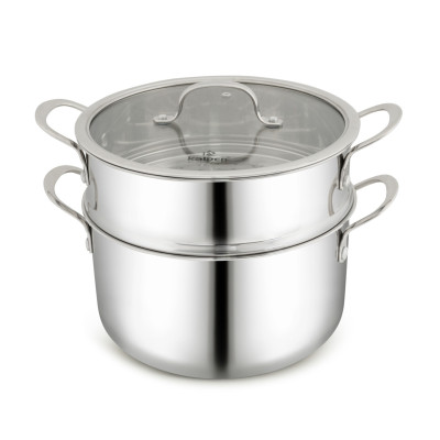 Bộ nồi chảo Inox 3 lớp đúc liền khối Kalpen Kampfer KF3 bảo hành 30 năm - Hàng chính hãng