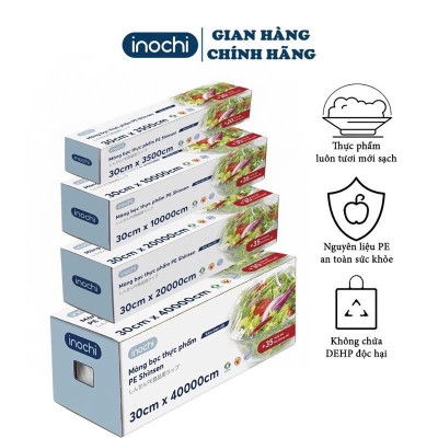 Màng co bọc thực phẩm cao cấp - PE Shinsen Inochi - bảo quản thực phẩm tươi sạch nhiều size ( tặng kèm khăn lau đa năng)